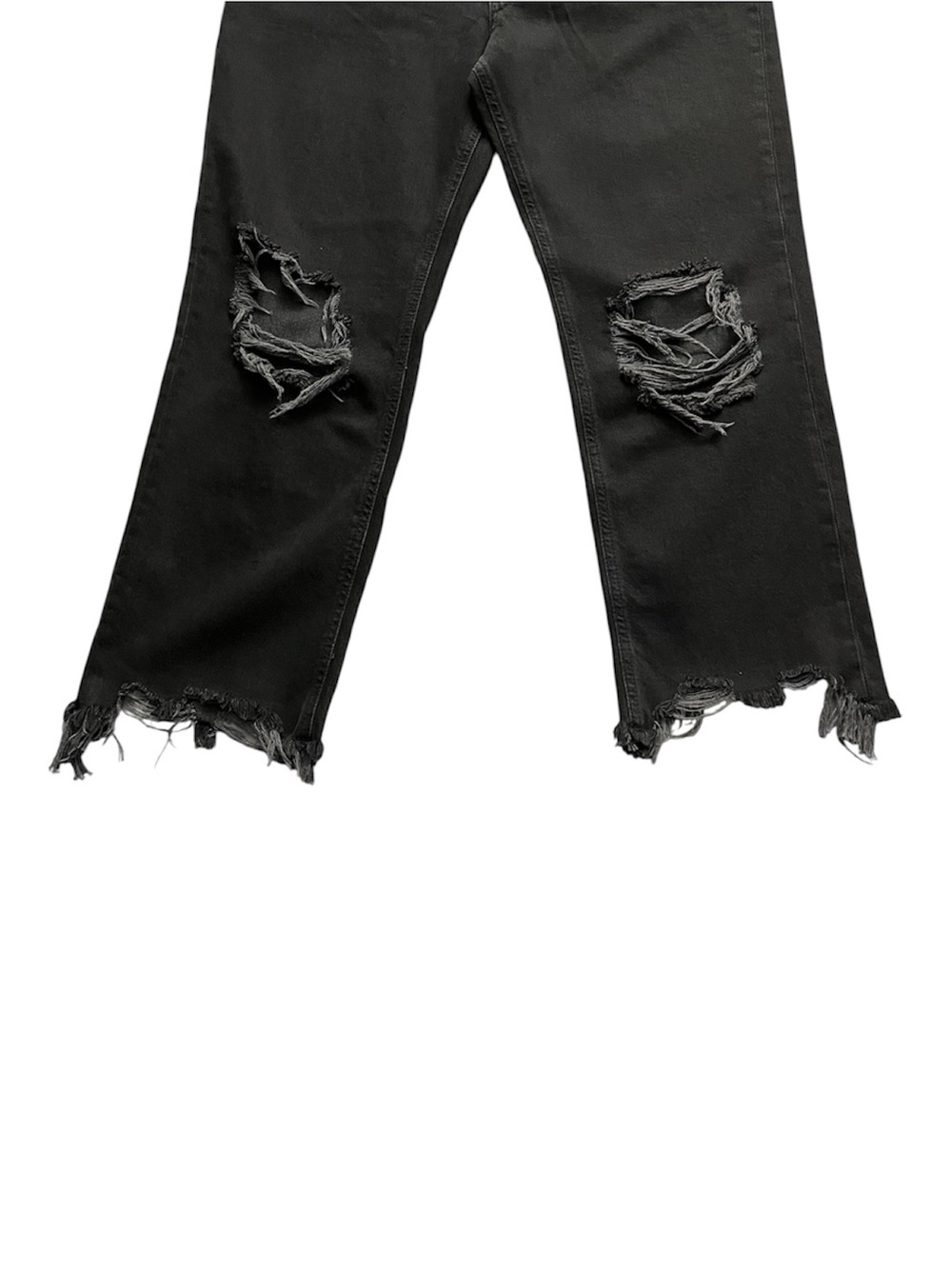 We The Free Maggie Mid-Rise Distressed Crop Jeans - Black - Picture 5 of 10